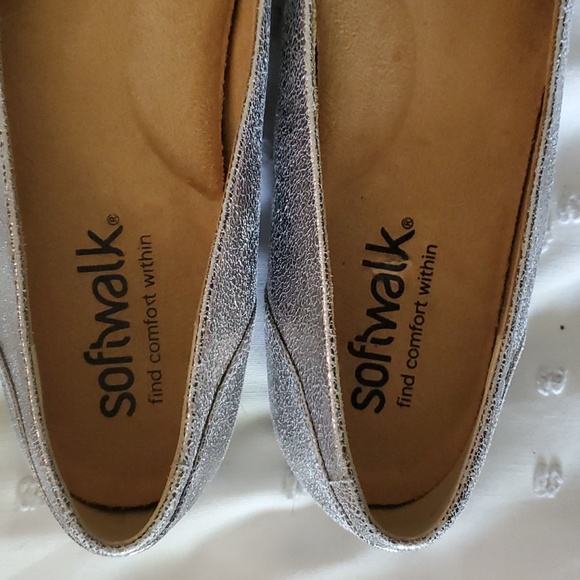 Software silver leather ballet flats size 10.5 - Picture 6 of 7